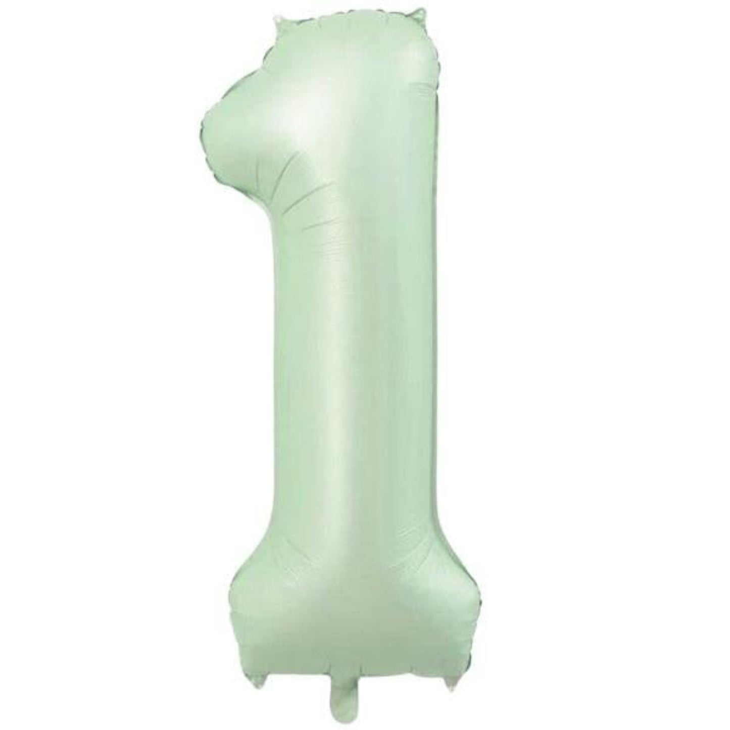 34 inç 1 rakam retro yeşil folyo balon, 76 cm