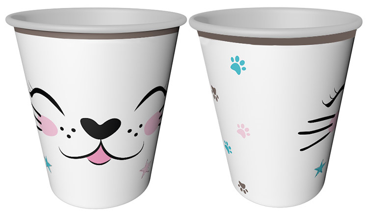 Miss Cat Lisanslı Tabak Bardak Set 8'li