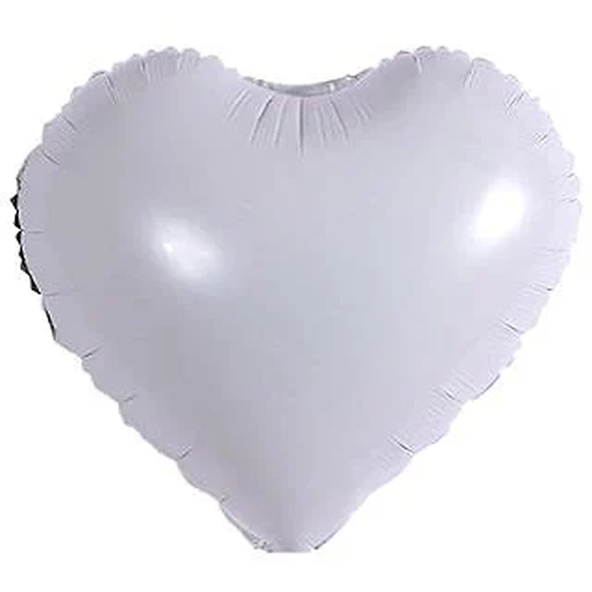 18 inç kalp beyaz folyo balon, 45 cm