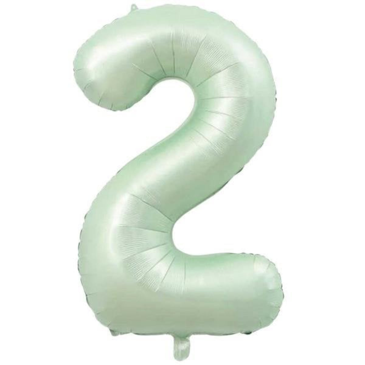 34 inç 2 rakam retro yeşil folyo balon, 76 cm
