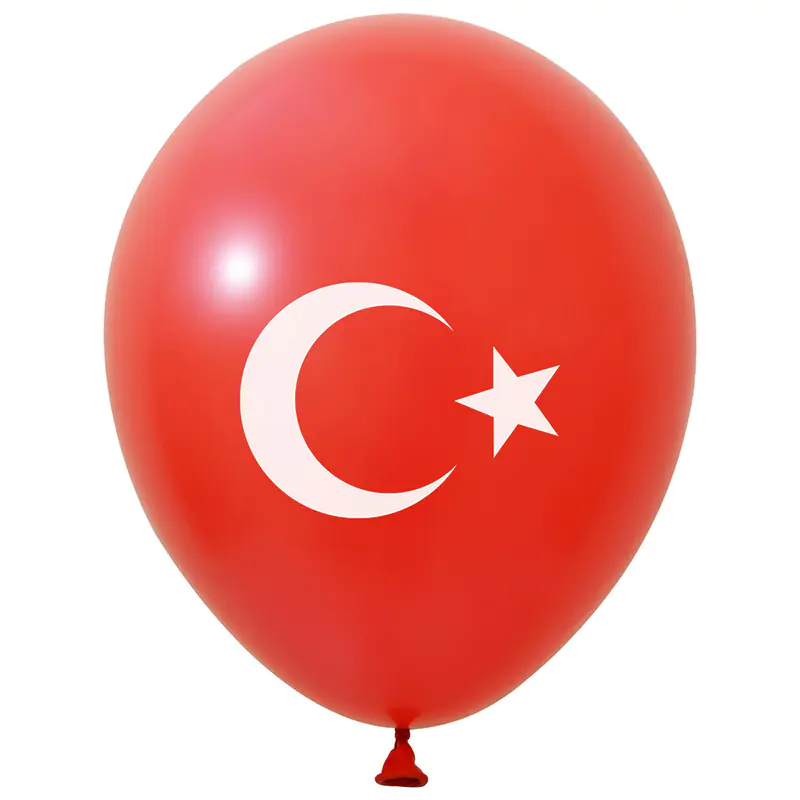 12" Ayyıldız Baskılı Balon 10'lu Paket