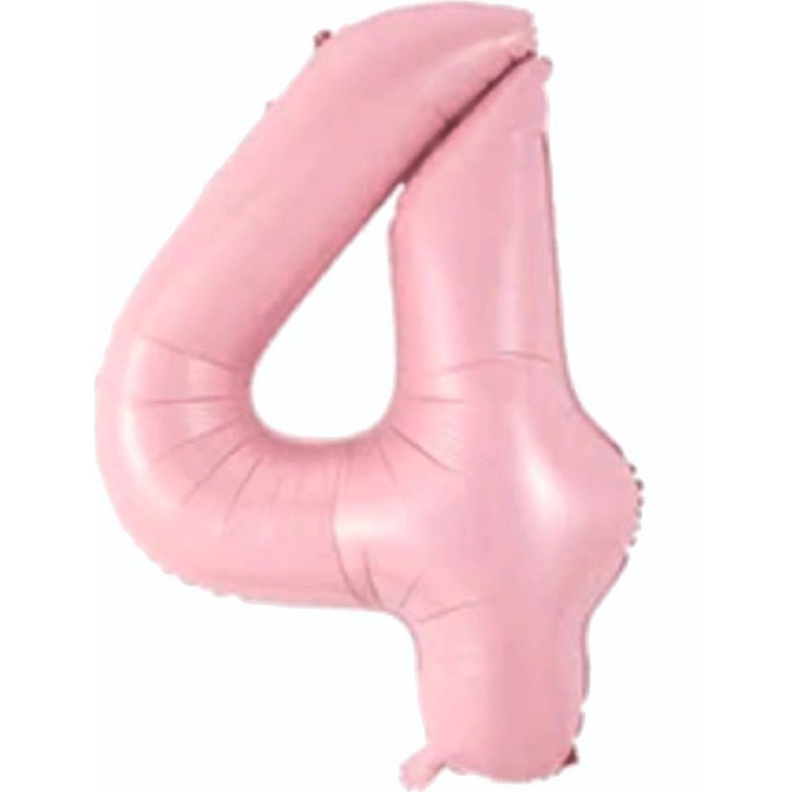 34 inç 4 rakam pembe folyo balon, 76 cm