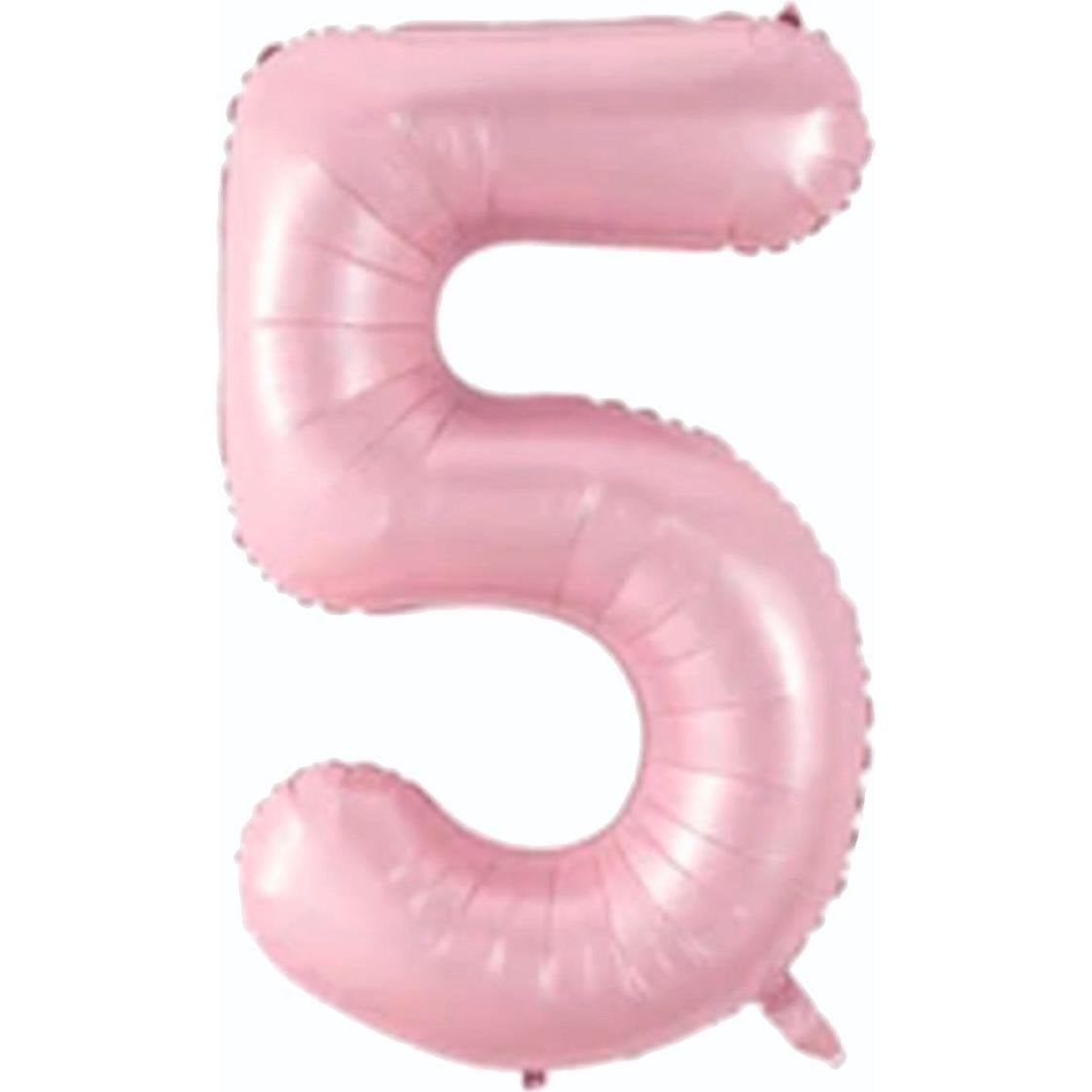34 inç 5 rakam pembe folyo balon, 76 cm