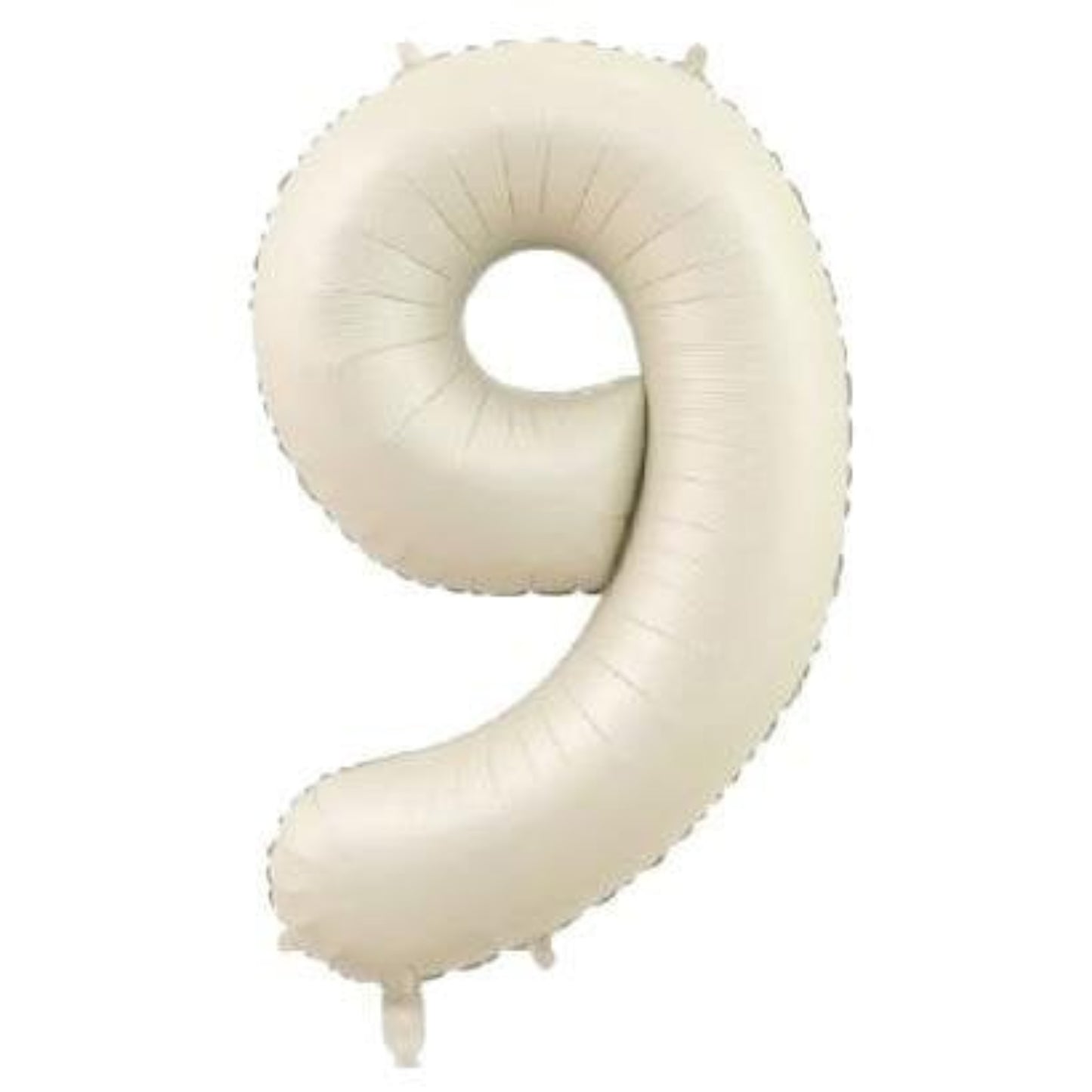 34 inç 9 rakam krem folyo balon, 76 cm