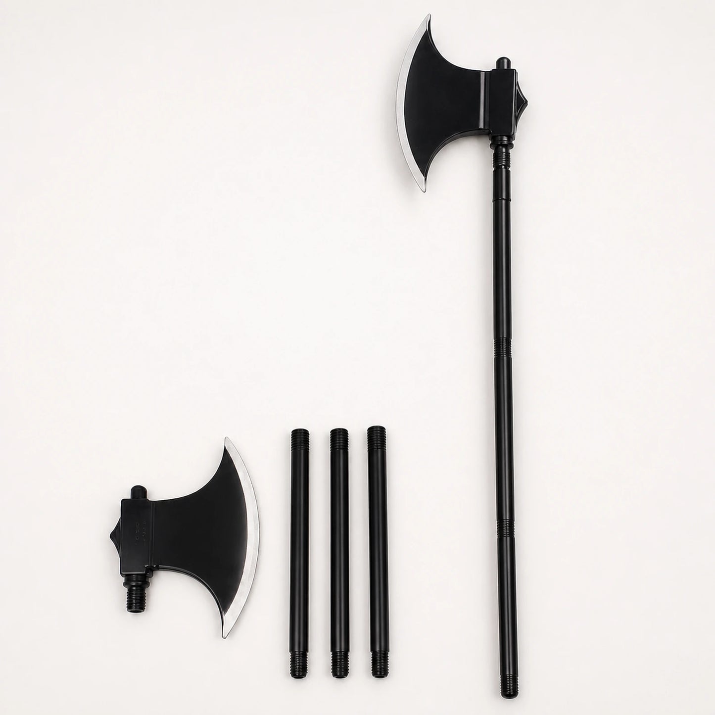 90 cm demonte ayarlanabilir siyah saplı siyah gri Halloween baltası kostüm aksesuarı