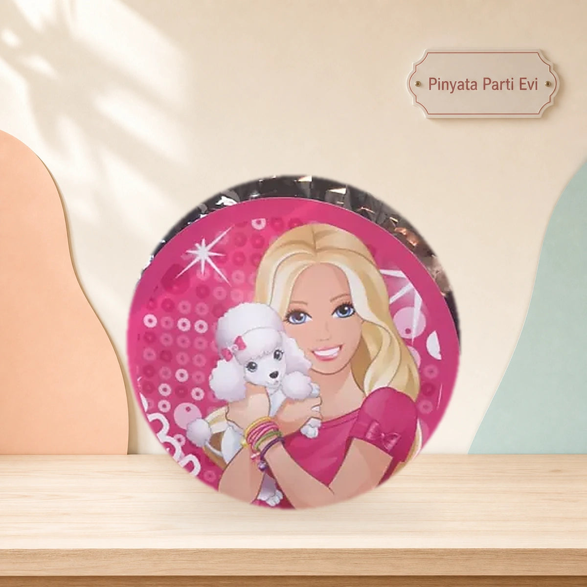 Barbie Temalı Yuvarlak Pinyata - Pinyata Parti Evi