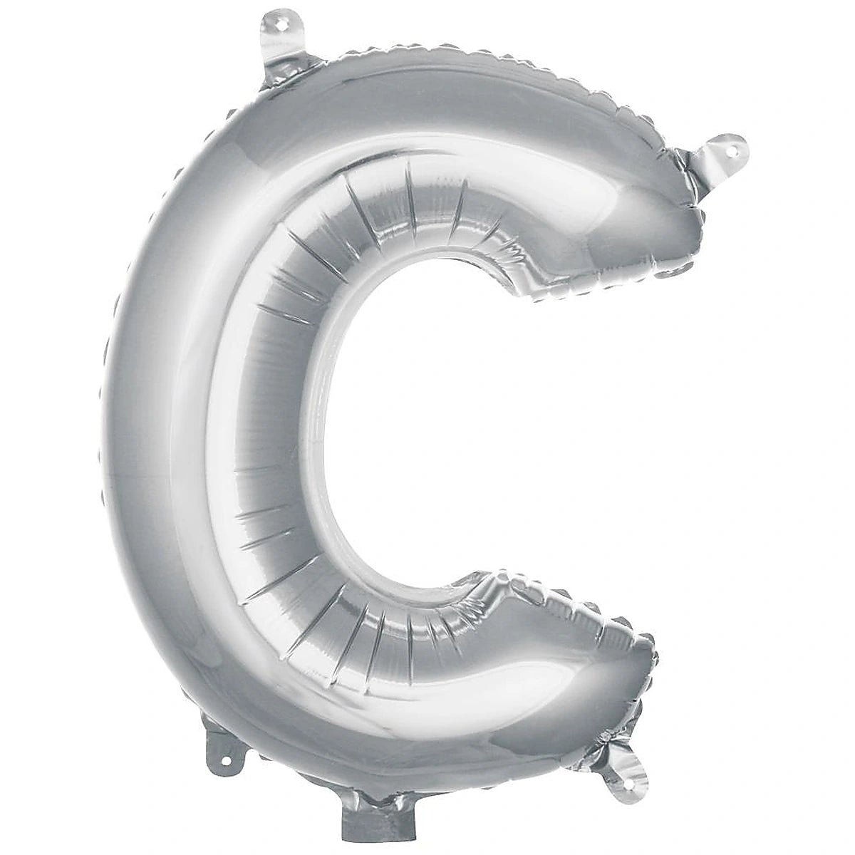 16 inç C harfi gümüş folyo balon, yaklaşık 36 cm