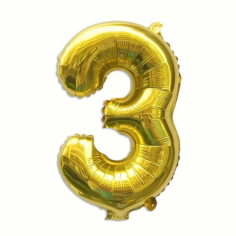 34'' 76 cm Siyah Gold 3 Rakam Folyo Balon