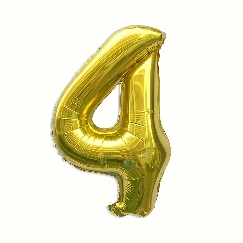 34'' 76 cm Siyah Gold 4 Rakam Folyo Balon