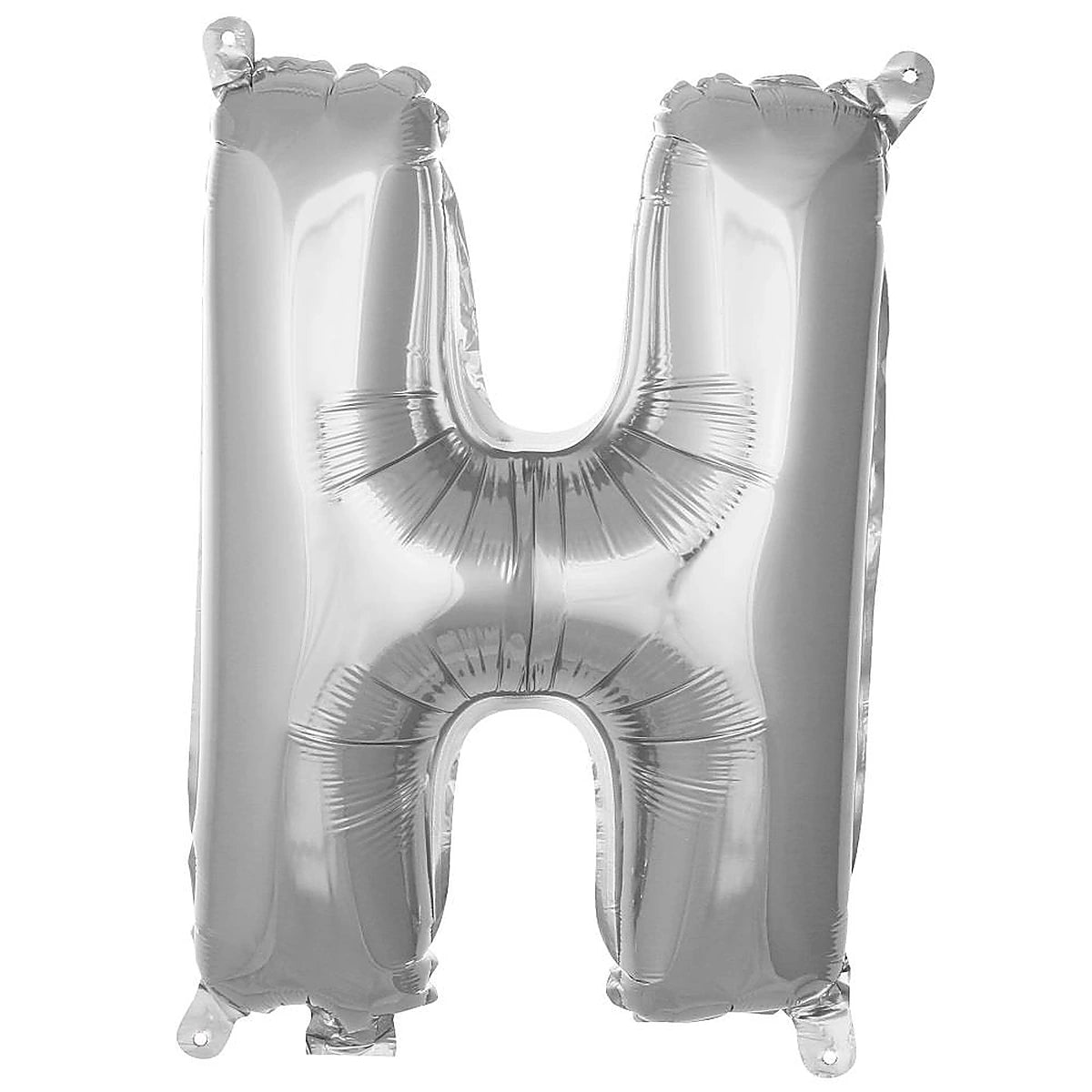 16 inç H harfi gümüş folyo balon, yaklaşık 36 cm