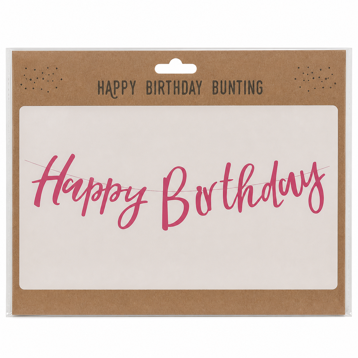 Pembe Happy Birthday Kaligrafi Banner
