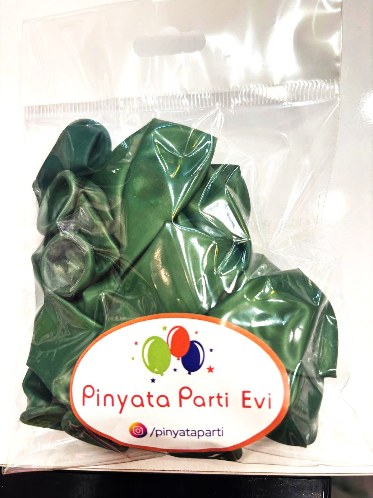 12" Metalik Yeşil 10'lu Paket