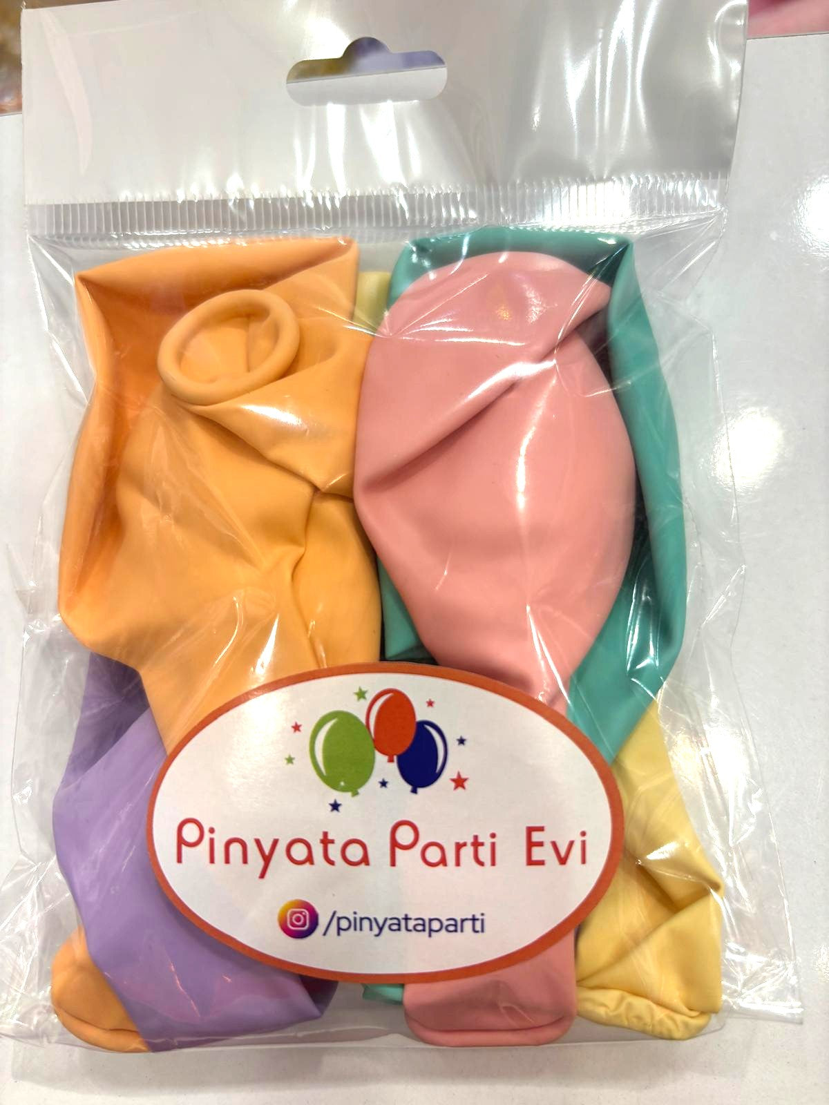 12” Karışık Makaron Balon 10'lu Paket