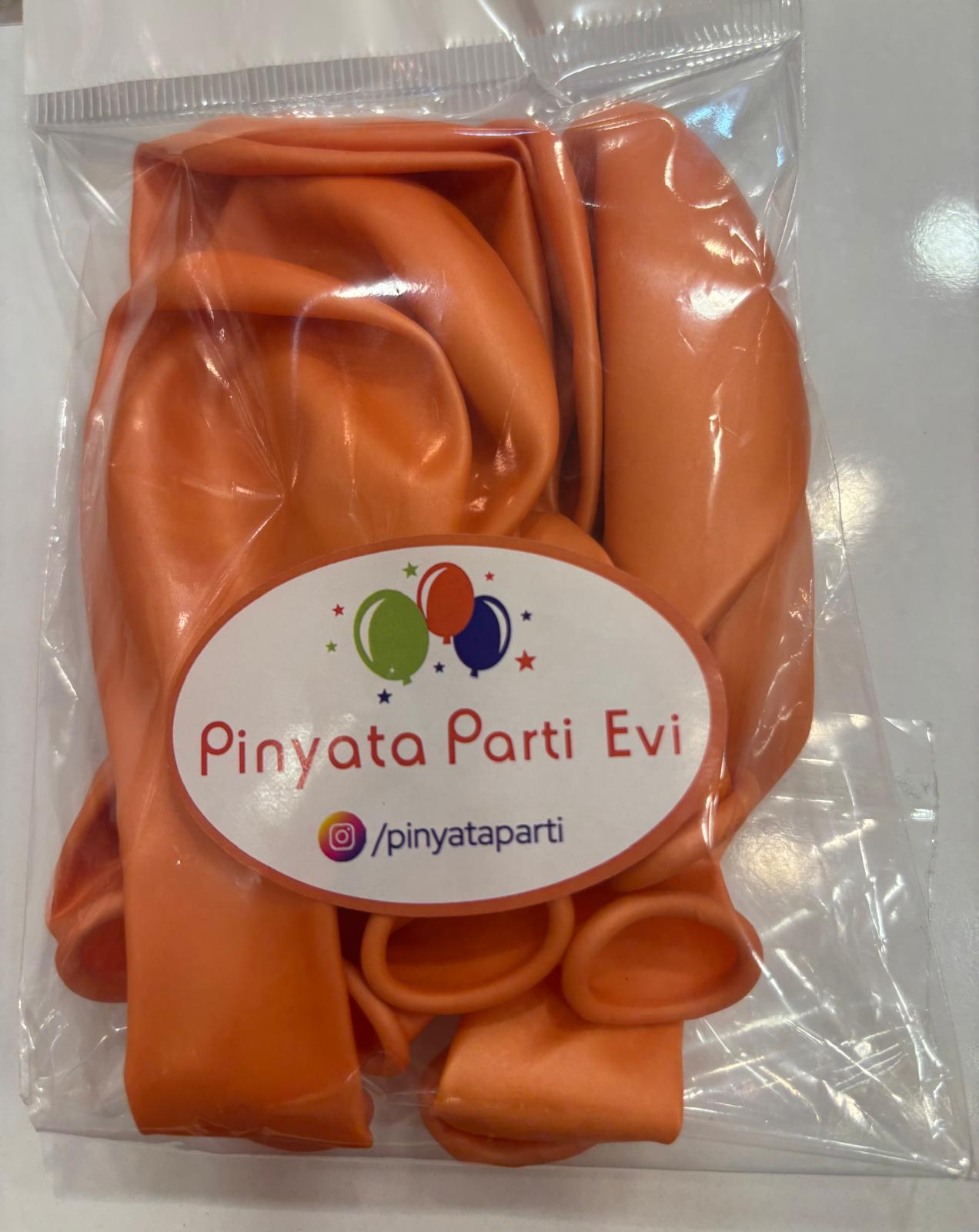 12" Metalik Turuncu 10'lu Paket