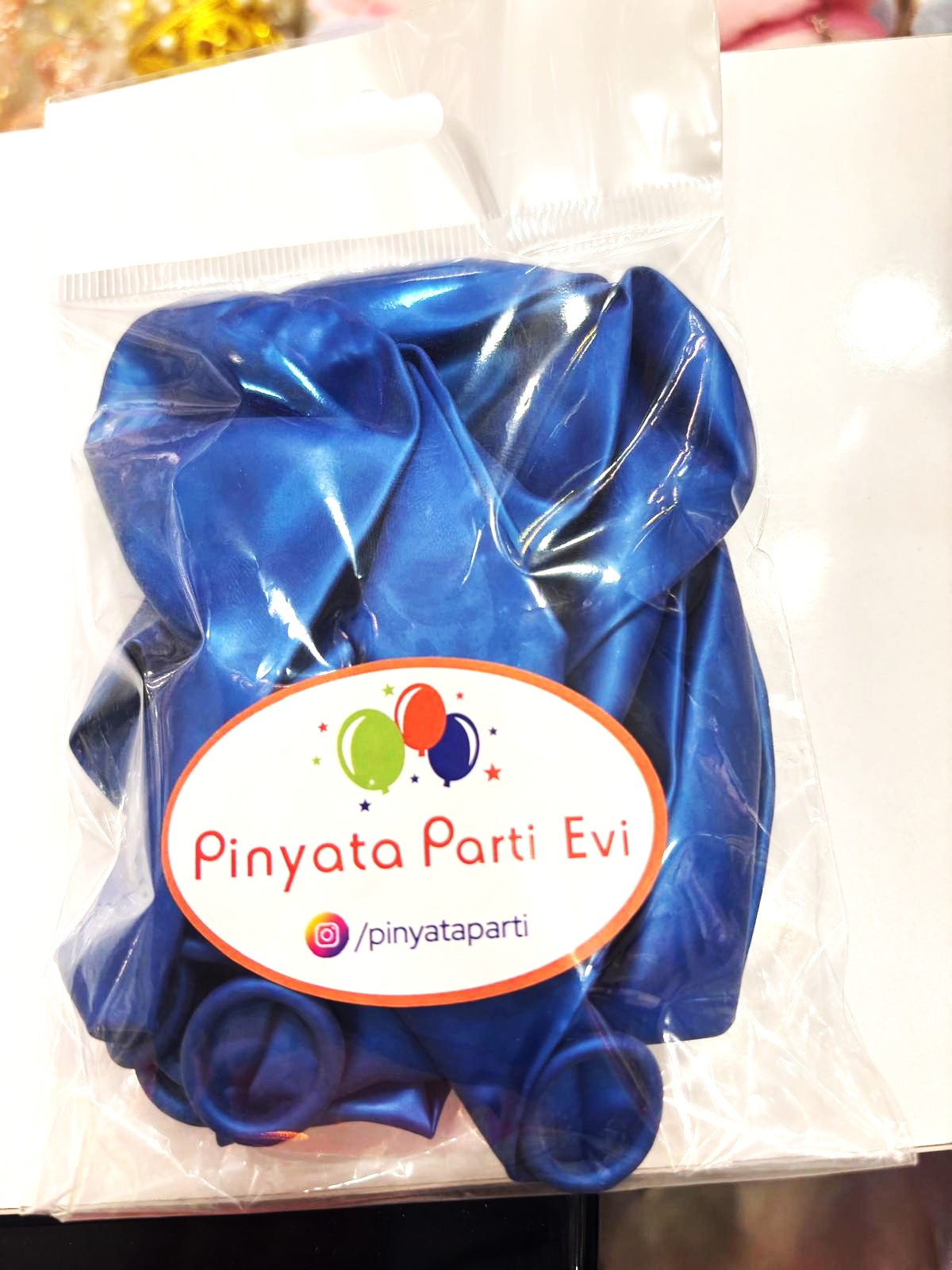 12" Metalik Mavi 10'lu Paket