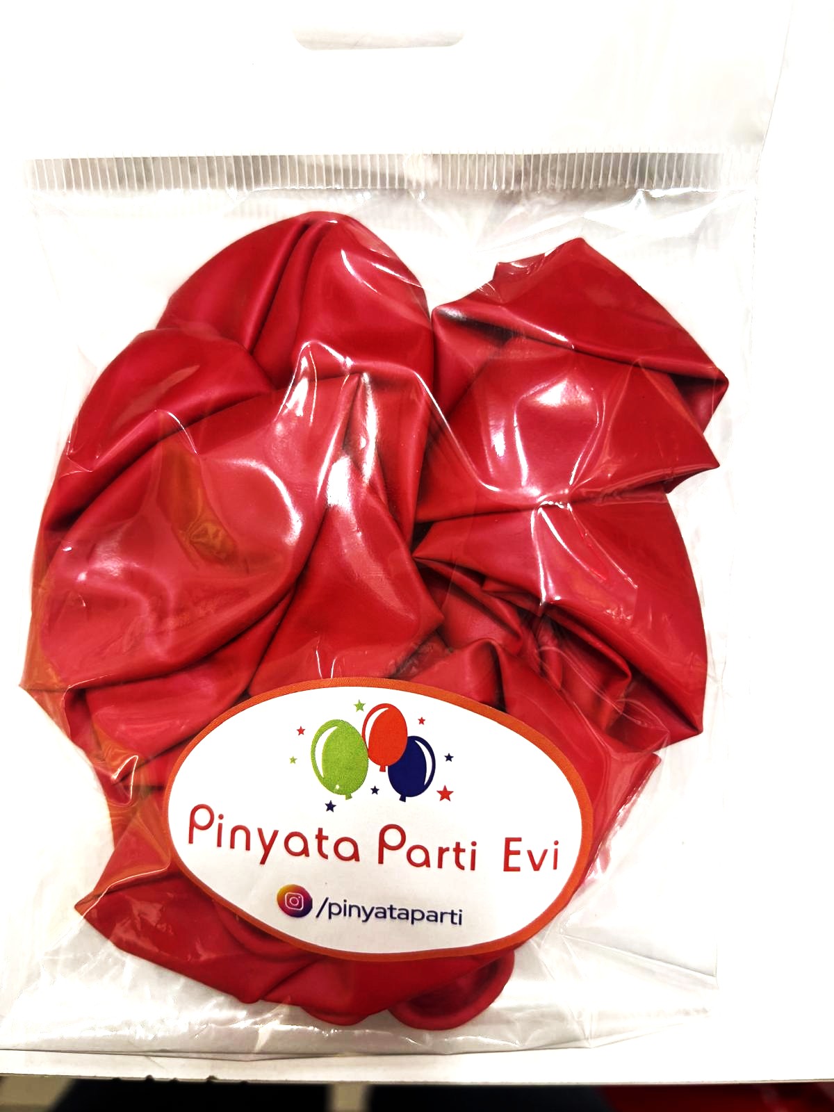 12" Metalik Kırmızı 10'lu Paket