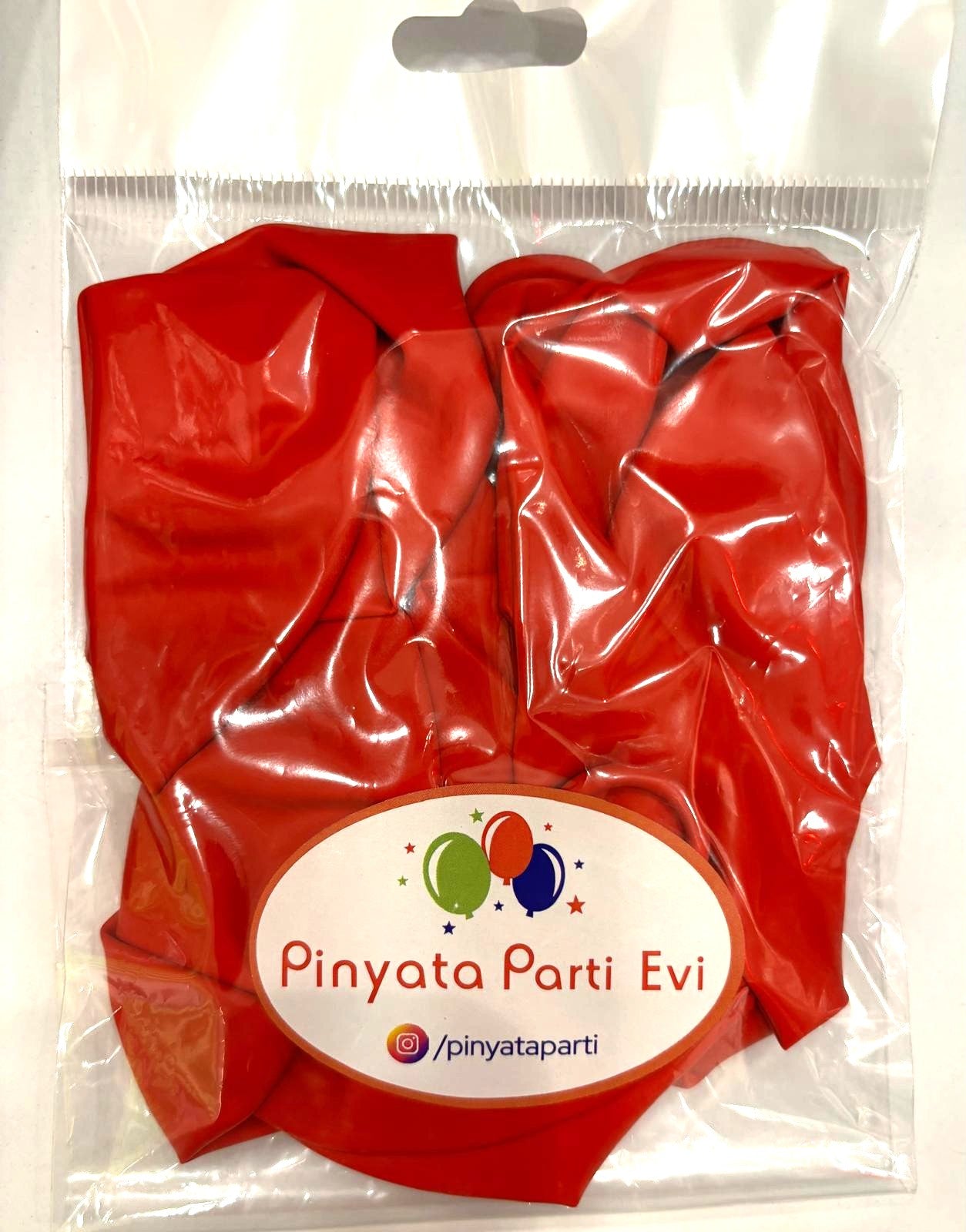 12" Pastel Kırmızı 10'lu Paket