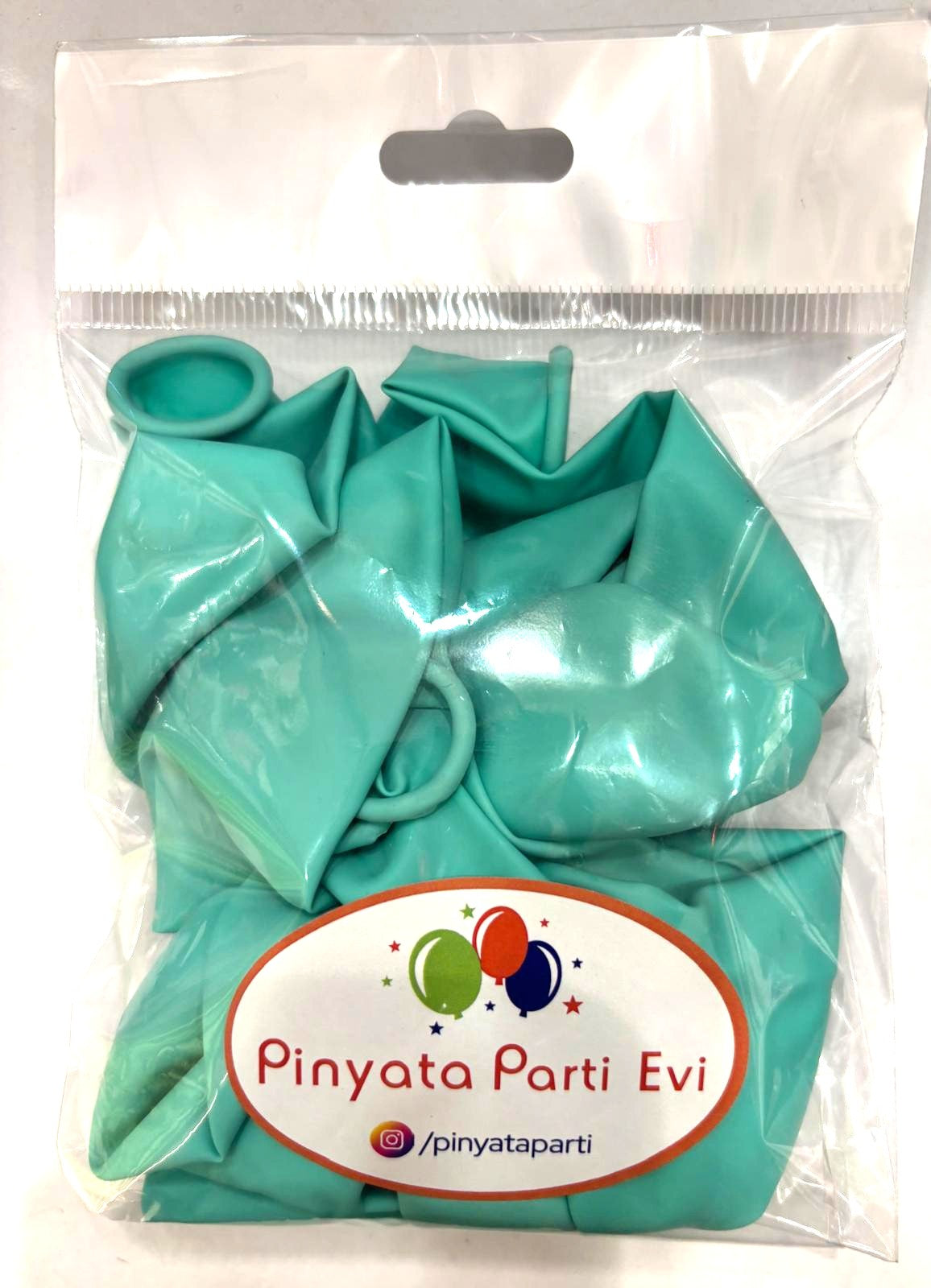 12" Pastel Su Yeşili 10'lu Paket