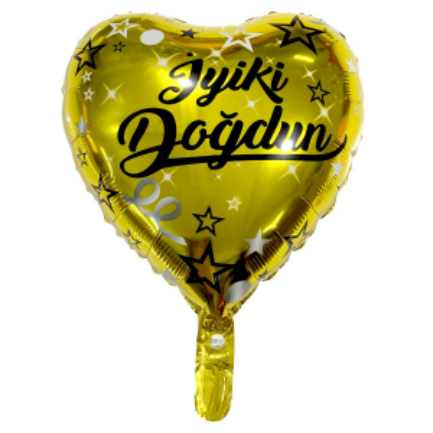 18 İnç (45 cm) Kalp İyi ki Doğdun Altın Folyo Balon
