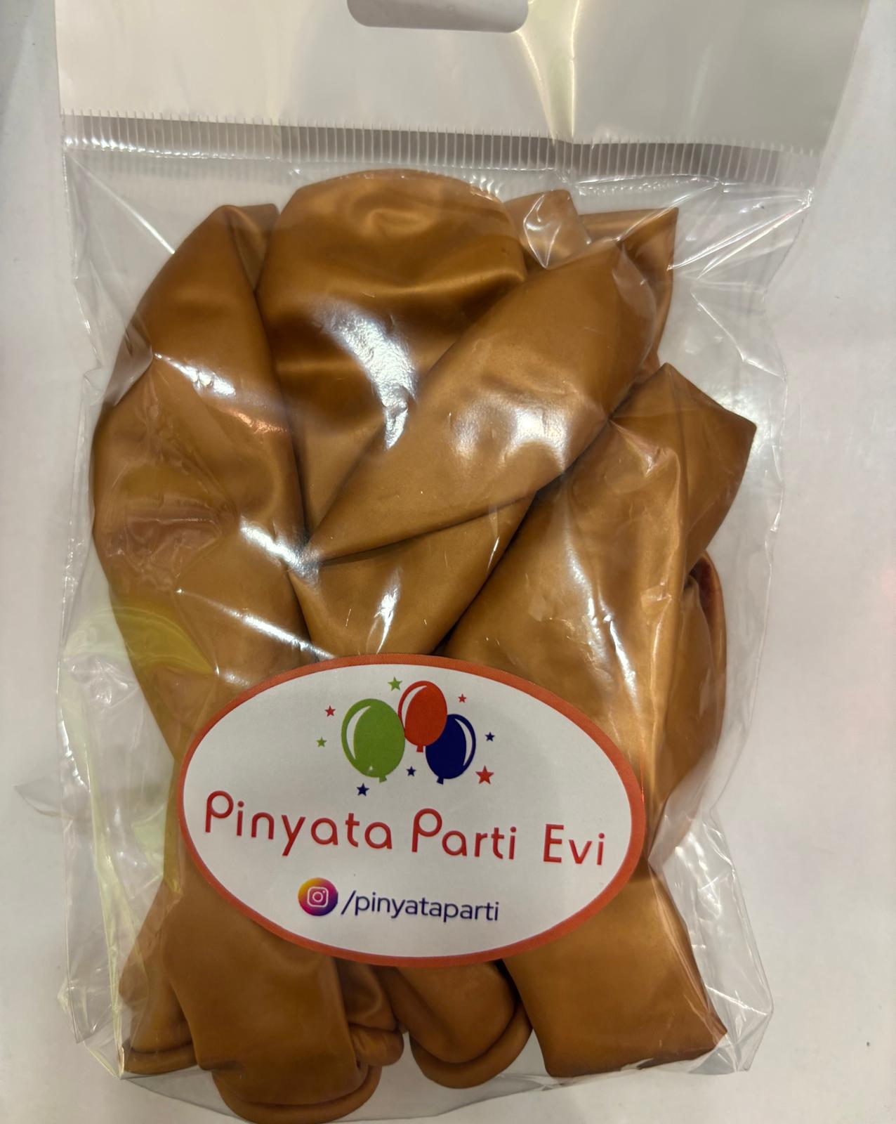 12" Metalik Altın 10'lu Paket