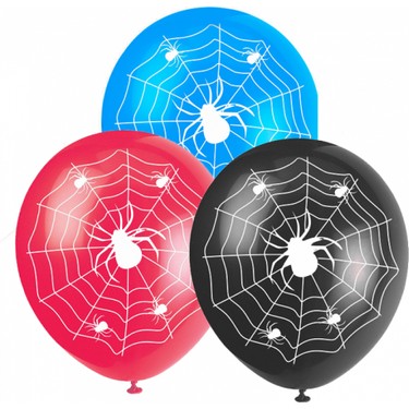 12'' Örümcek Baskılı Balon 7'li Paket