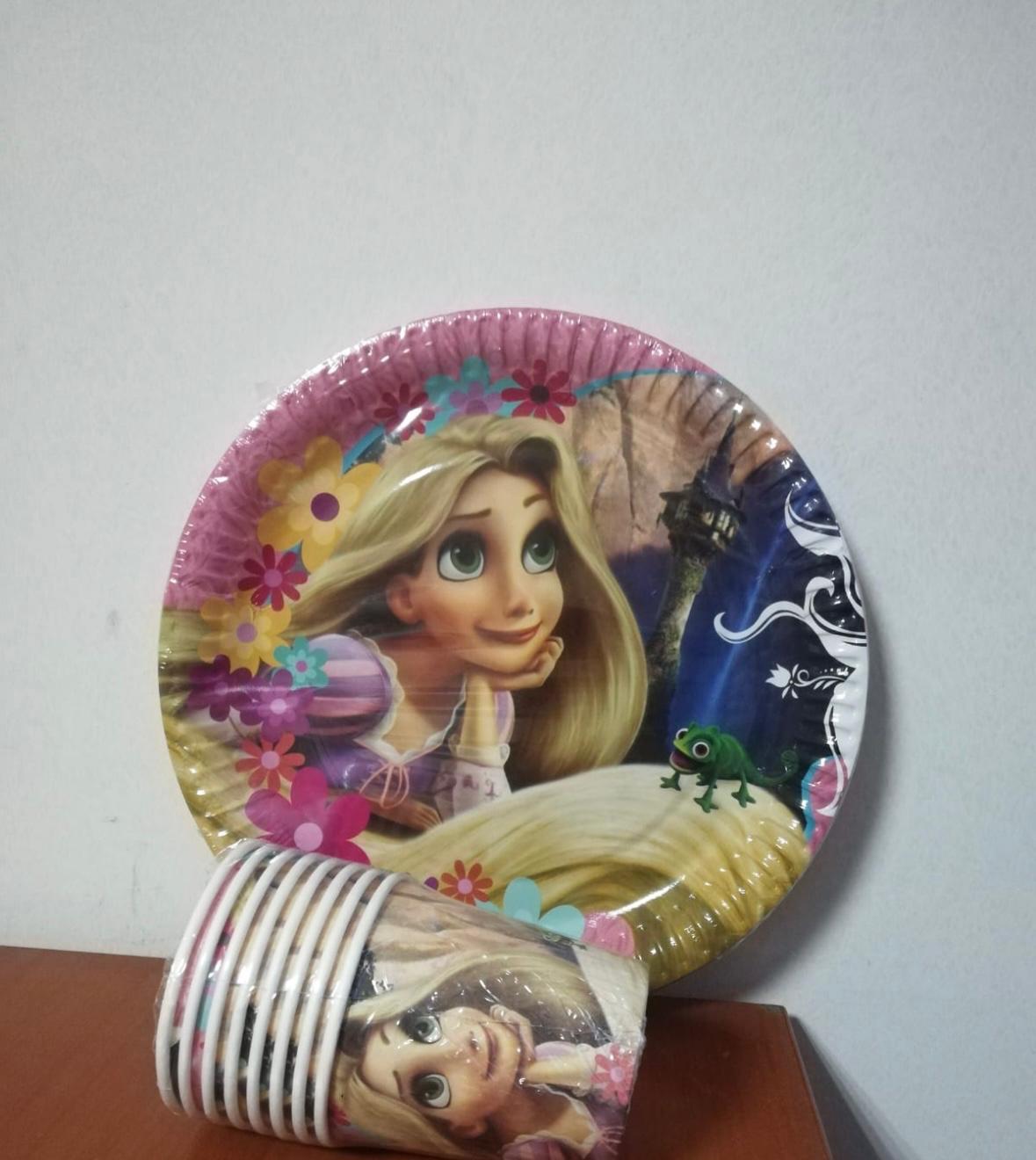 Rapunzel Temalı Tabak Bardak Seti – 8+8 Parça