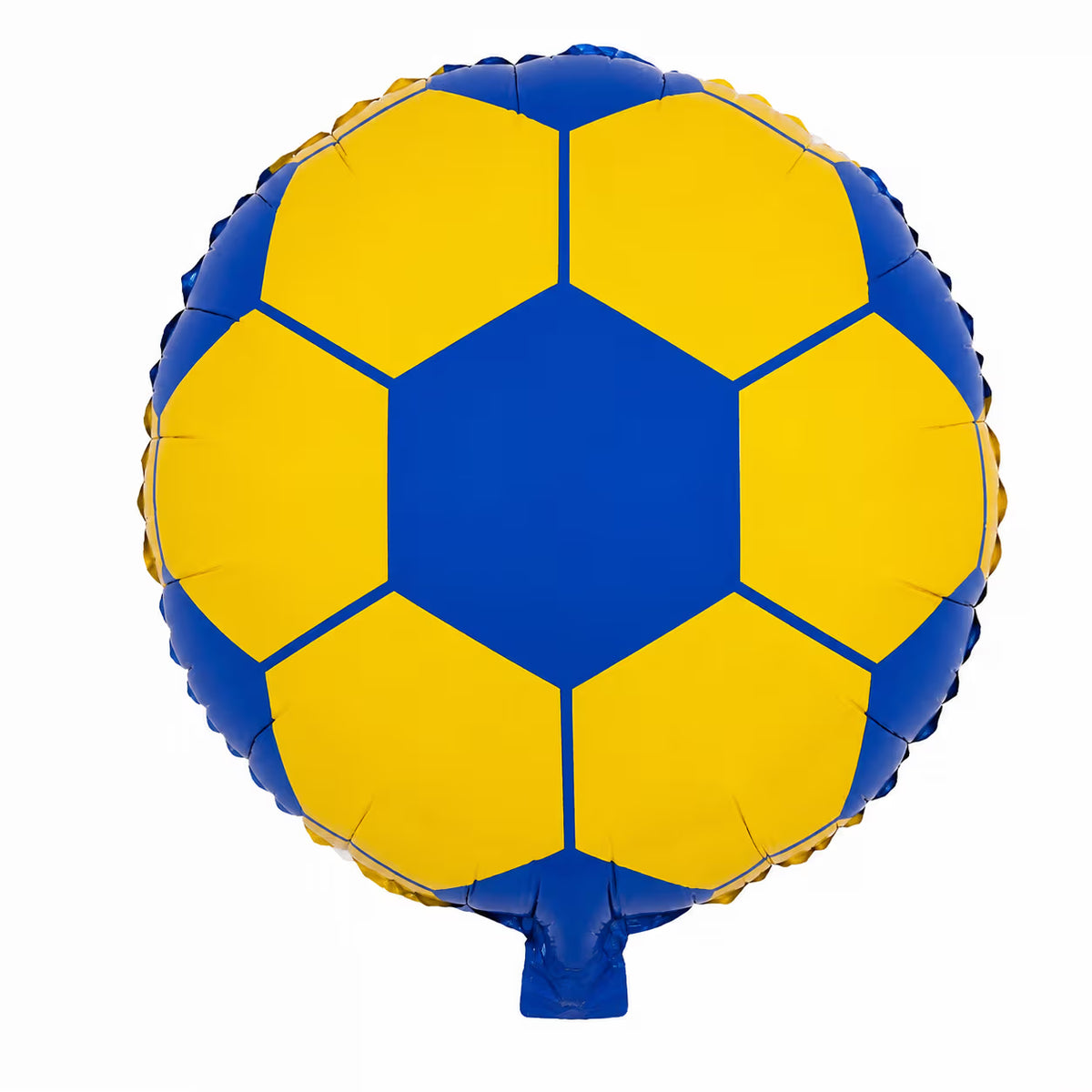 Sarı Lacivert Futbol Topu Folyo Balon 18 İnç