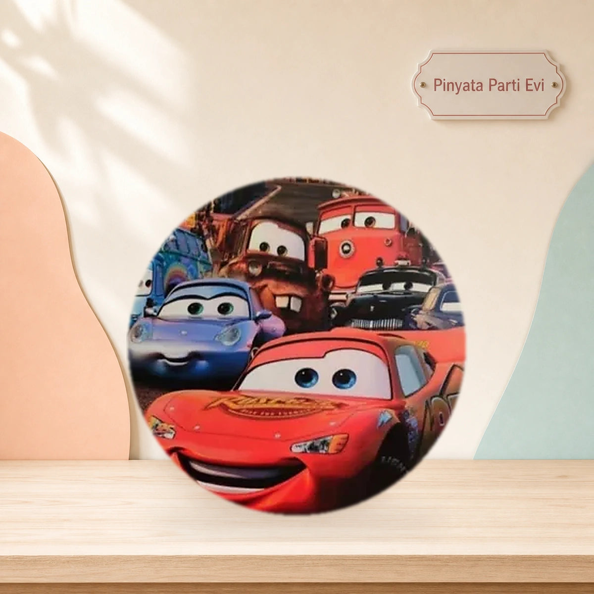 Yarış Arabaları Temalı Yuvarlak Pinyata - Pinyata Parti Evi