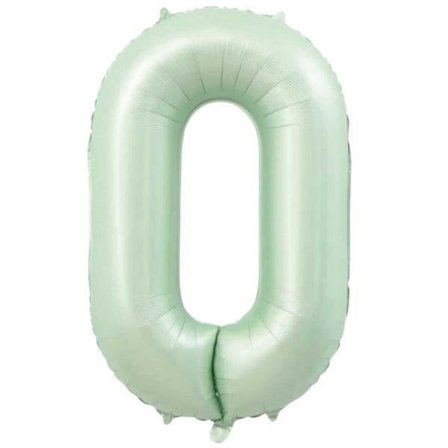 34 inç 0 rakam retro yeşil folyo balon, 76 cm