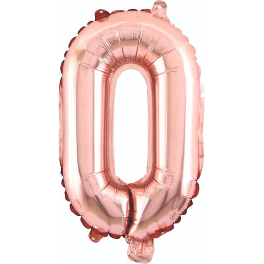 34 inç 0 rakam rose gold folyo balon, 76 cm