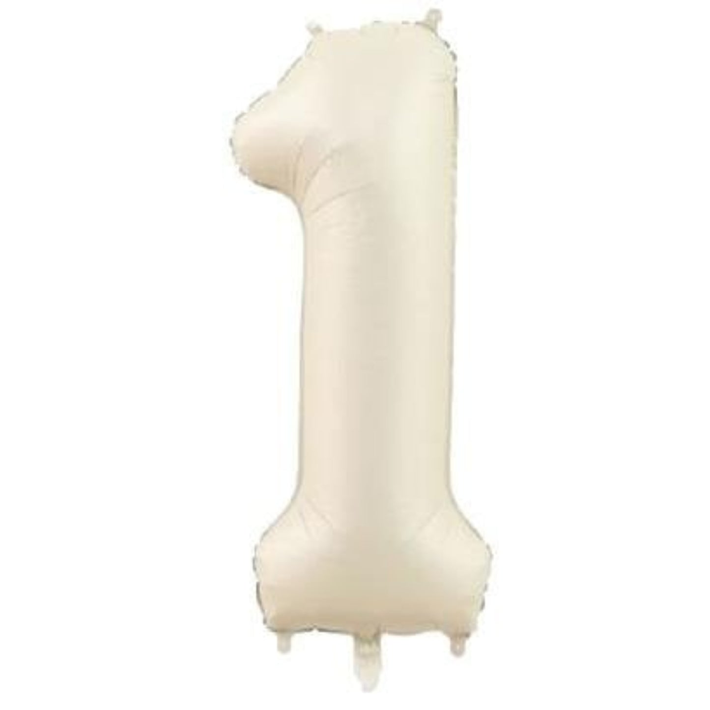 34 inç 1 rakam krem folyo balon, 76 cm