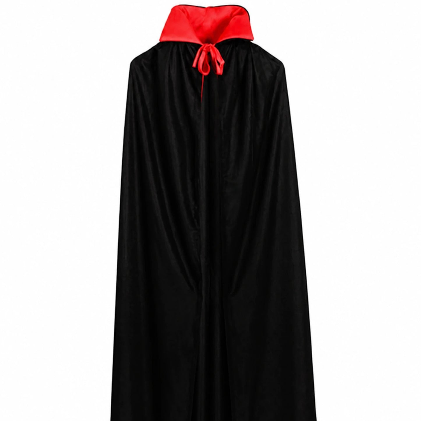 150 cm kırmızı yüksek yakalı siyah yetişkin Halloween pelerini