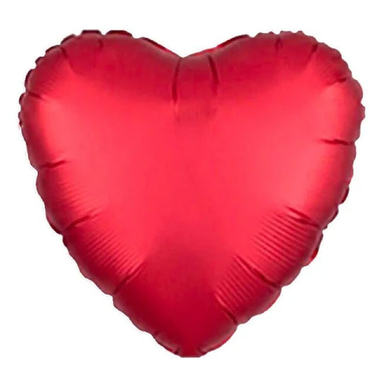 18 inç kalp kırmızı folyo balon, 45 cm
