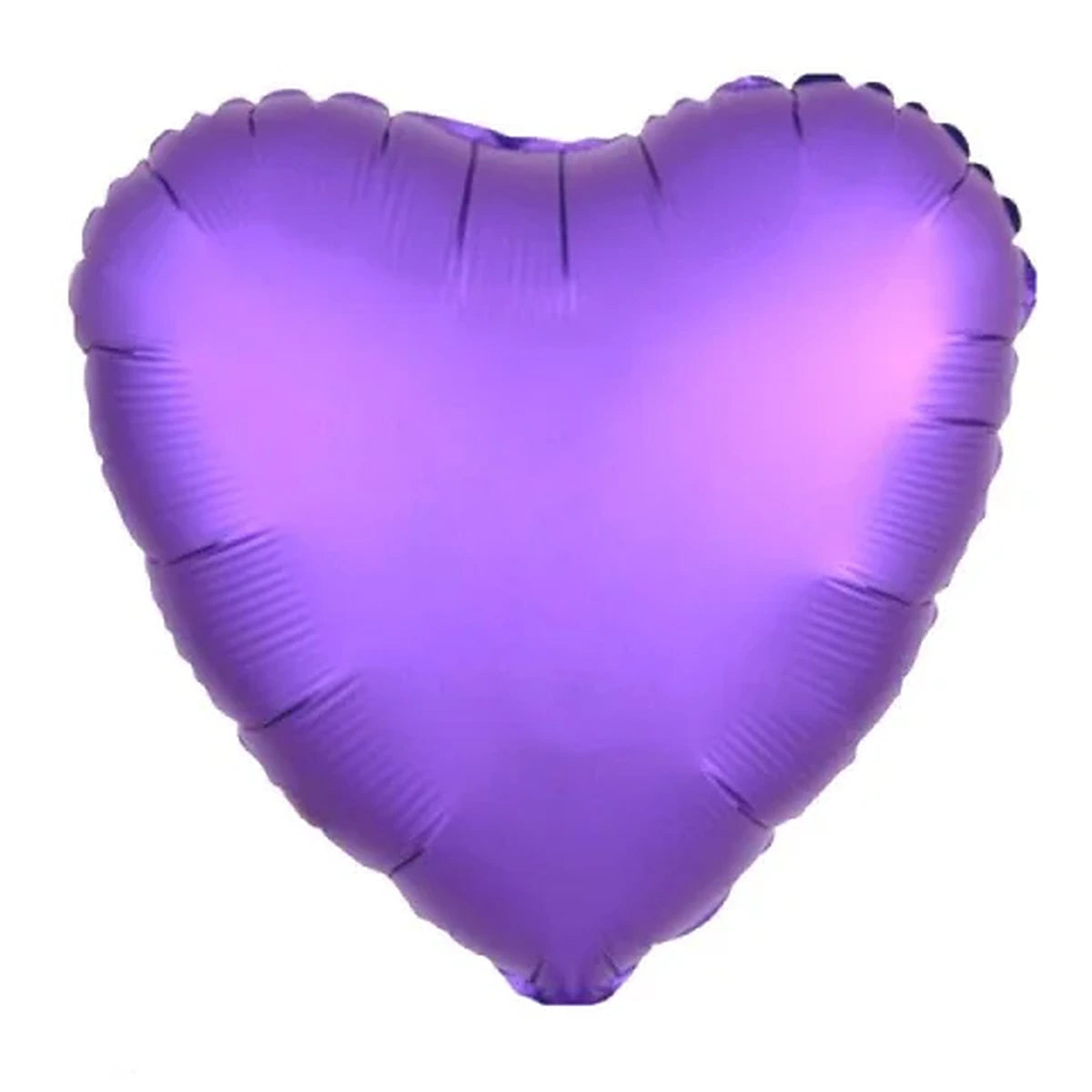 18 inç kalp mor folyo balon, 45 cm