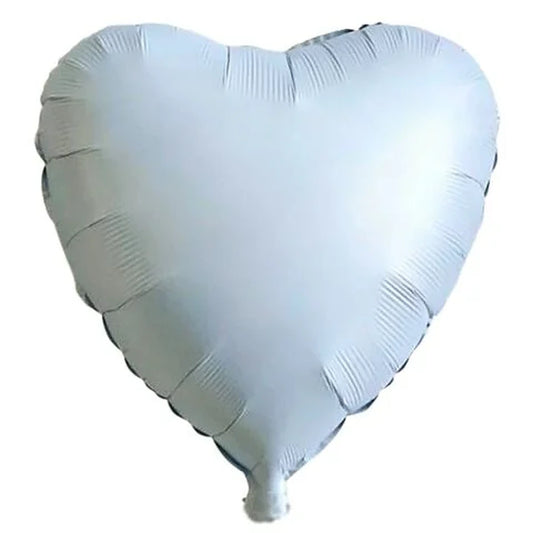 18 inç kalp retro mavi folyo balon, 45 cm