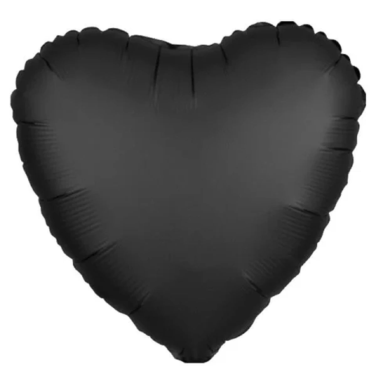 18 inç kalp siyah folyo balon, 45 cm