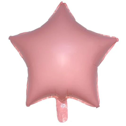 18 inç yıldız makaron pembe folyo balon, 45 cm