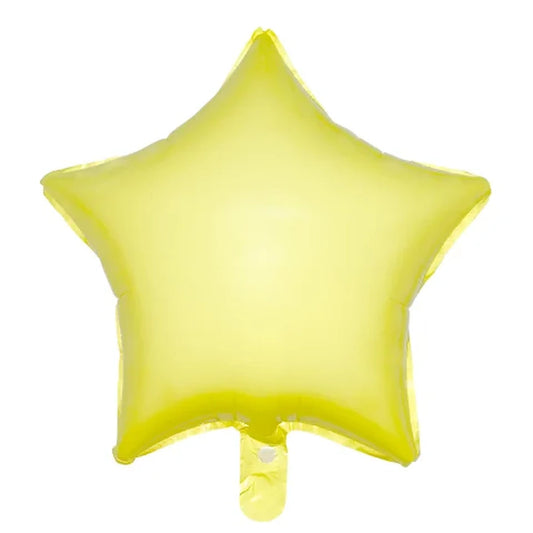 18 inç yıldız makaron sarı folyo balon, 45 cm