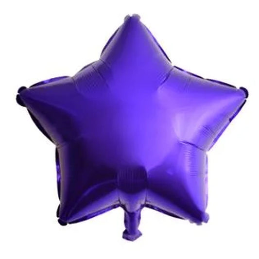 18 inç yıldız mor folyo balon, 45 cm