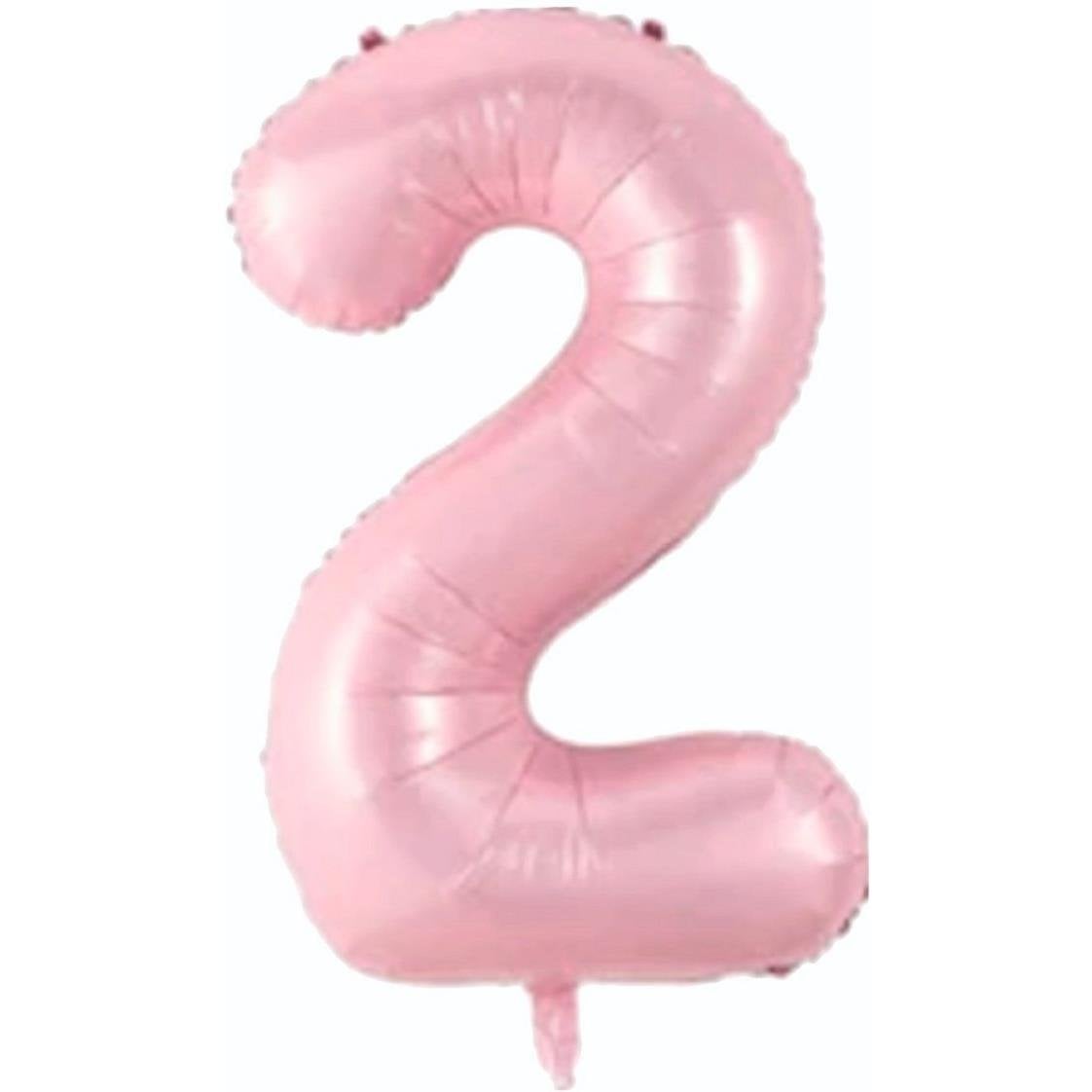 34 inç 2 rakam pembe folyo balon, 76 cm