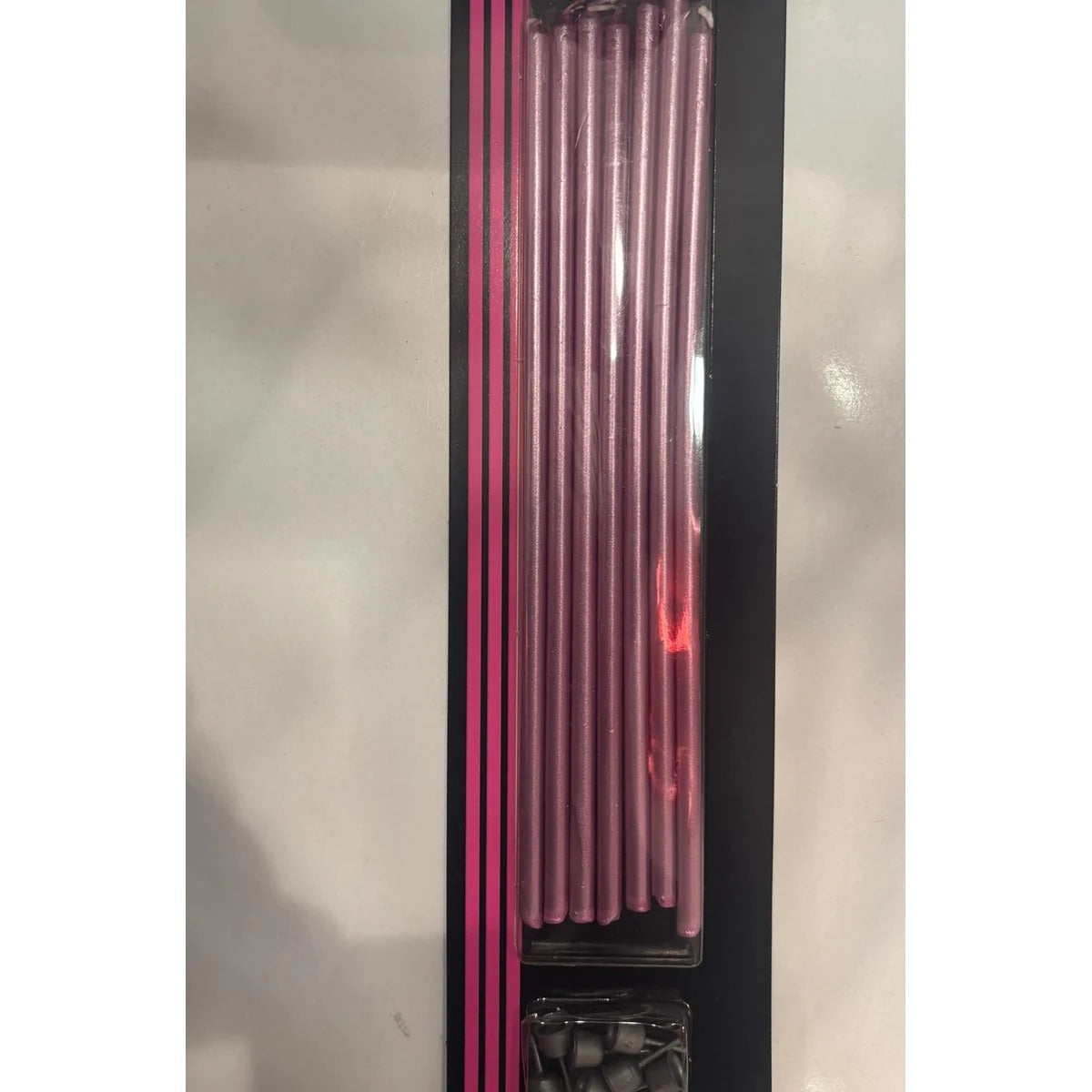 20 cm 7'li rose gold ince uzun doğum günü pasta mumu paketi