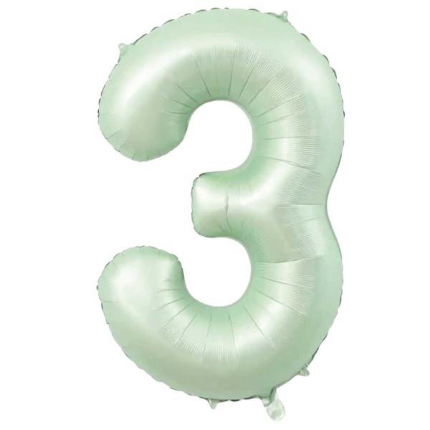 34 inç 3 rakam retro yeşil folyo balon, 76 cm