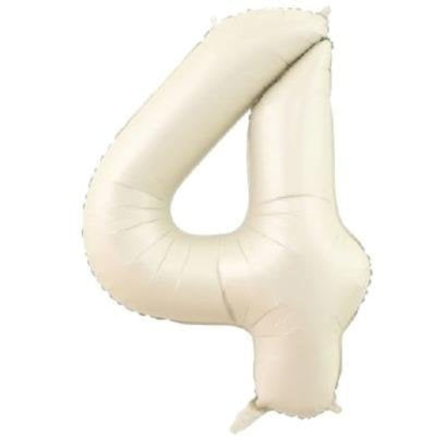 34 inç 4 rakam krem folyo balon, 76 cm
