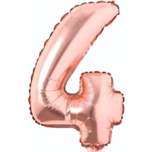 34 inç 4 rakam rose gold folyo balon, 76 cm