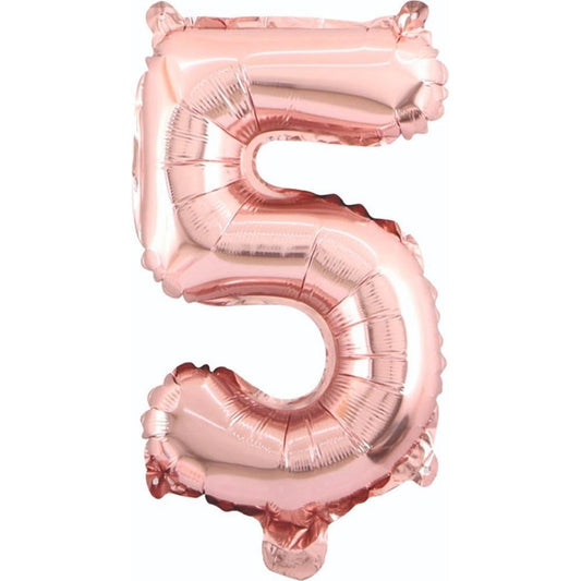 34 inç 5 rakam rose gold folyo balon, 76 cm