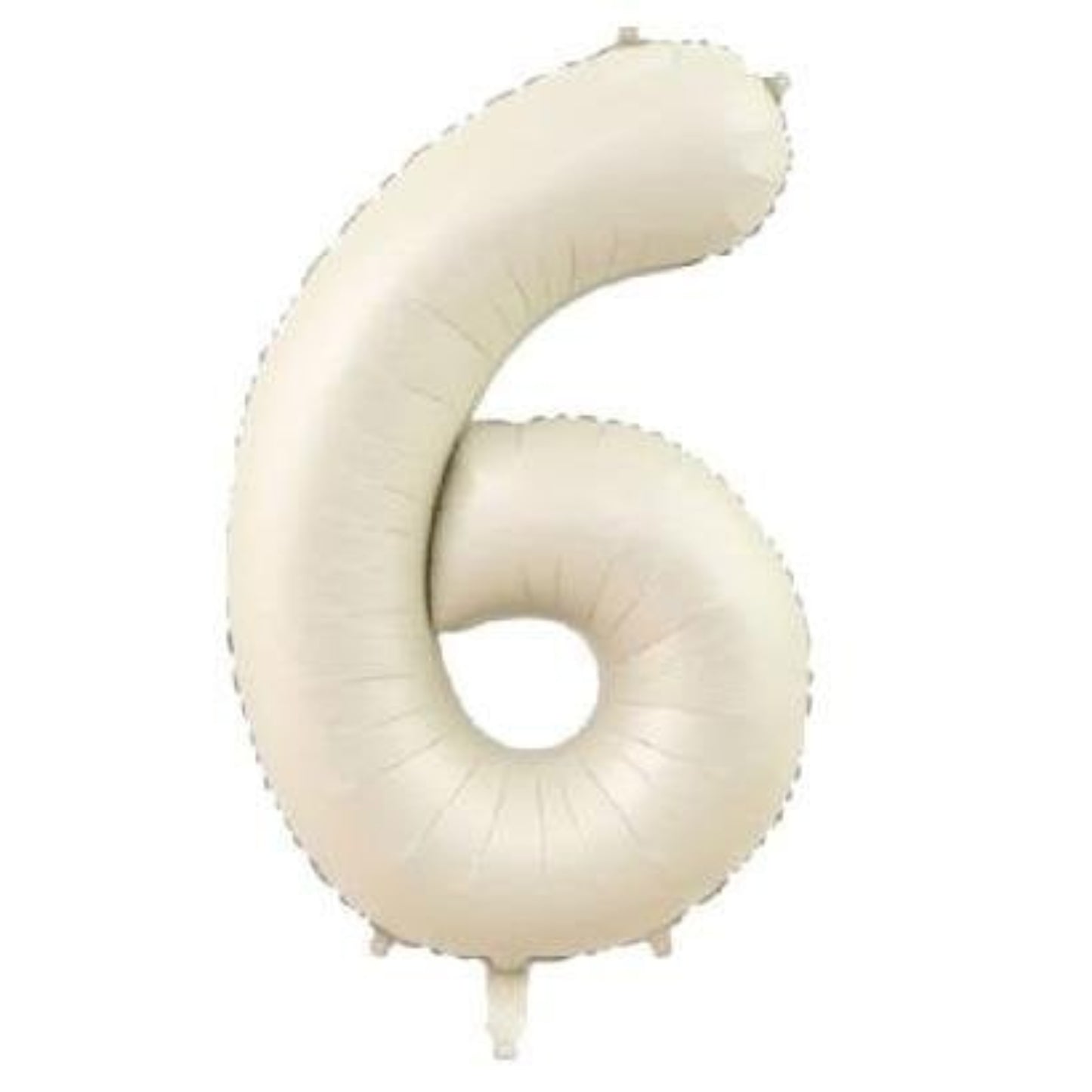 34 inç 6 rakam krem folyo balon, 76 cm