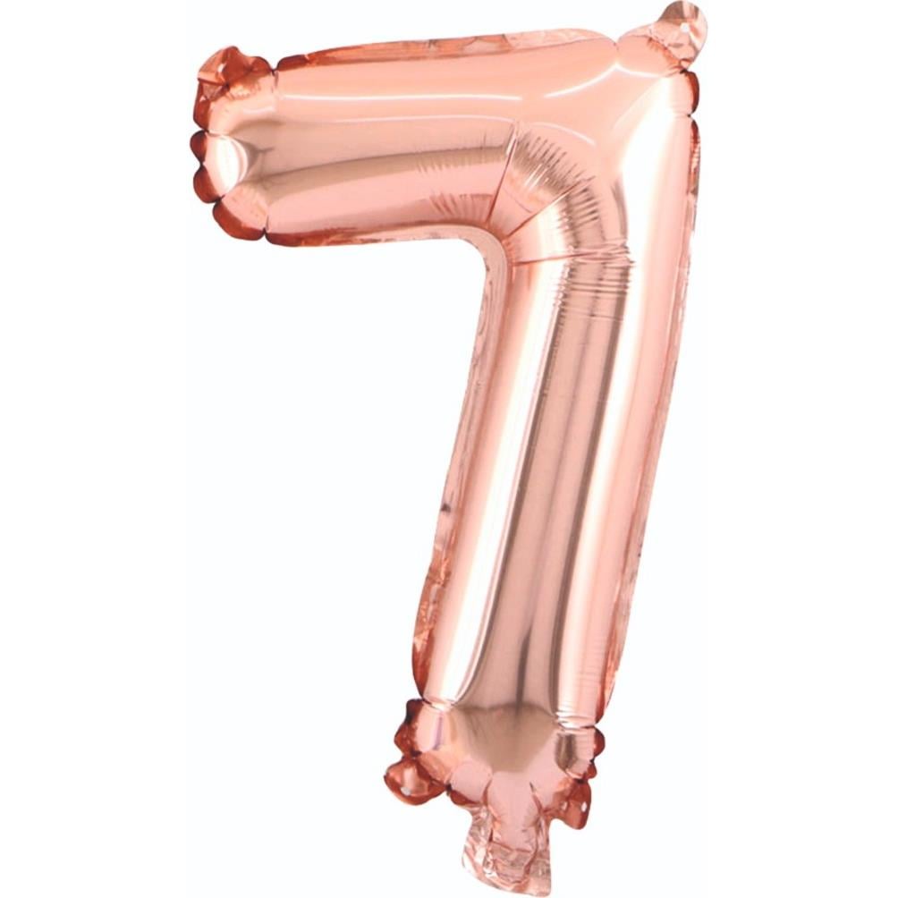 34 inç 7 rakam rose gold folyo balon, 76 cm