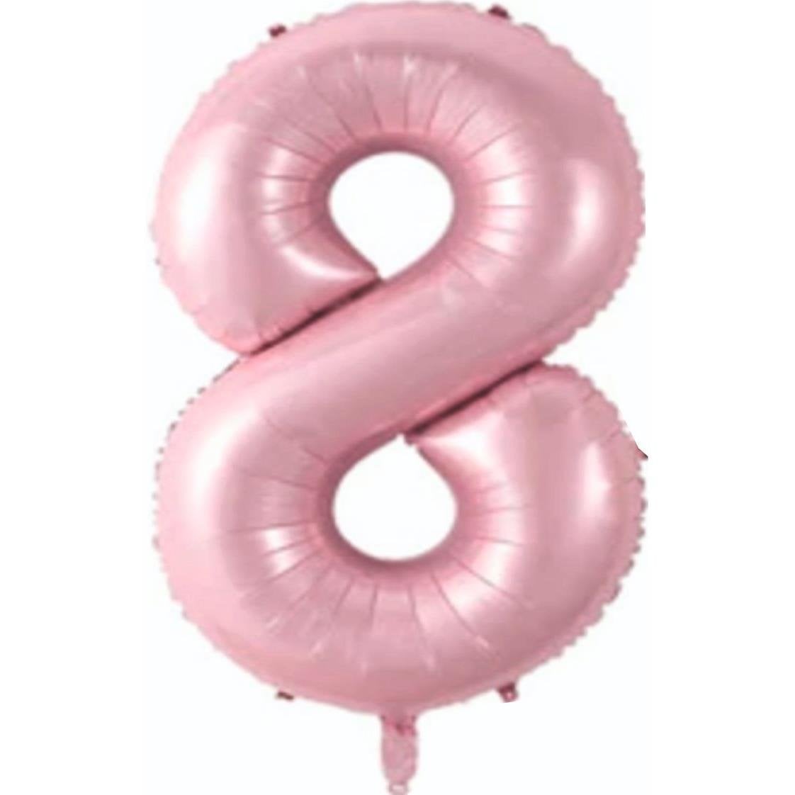 34 inç 8 rakam pembe folyo balon, 76 cm