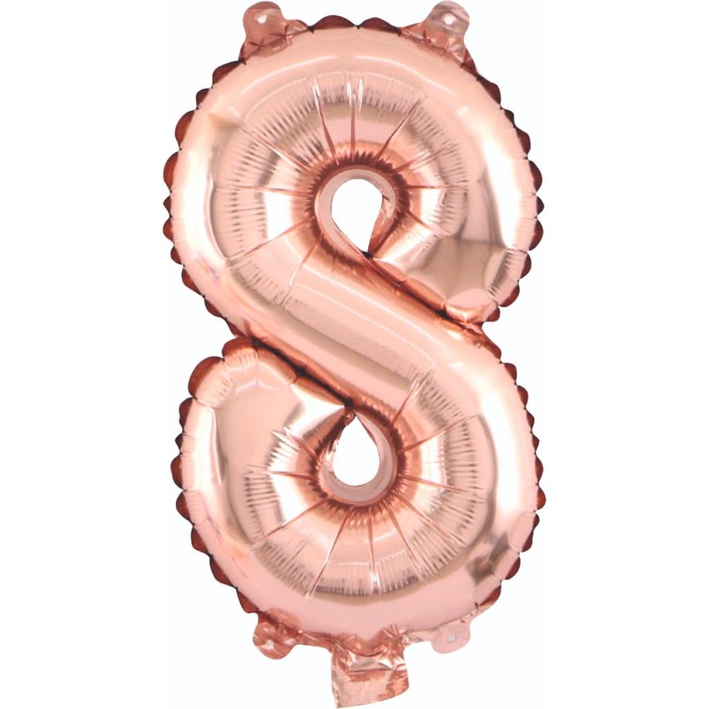 34 inç 8 rakam rose gold folyo balon, 76 cm
