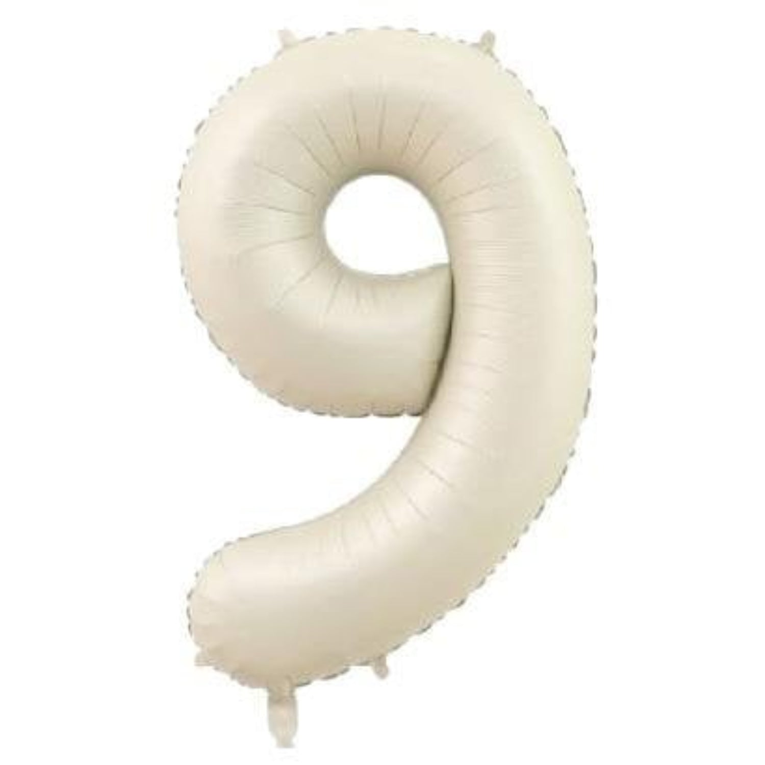 34 inç 9 rakam krem folyo balon, 76 cm